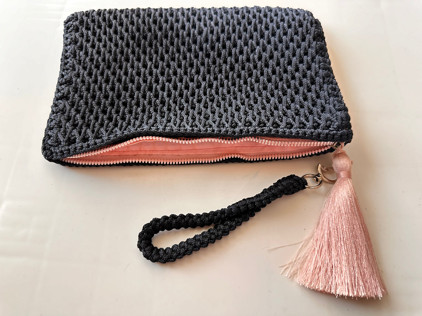 Denizci Mavisi El Örgüsü clutch Çanta